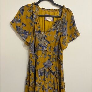 Floral Mustard Dress